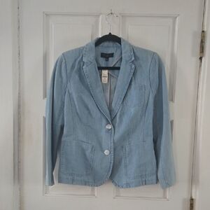 Talbots Light Blue Chambray Blazer